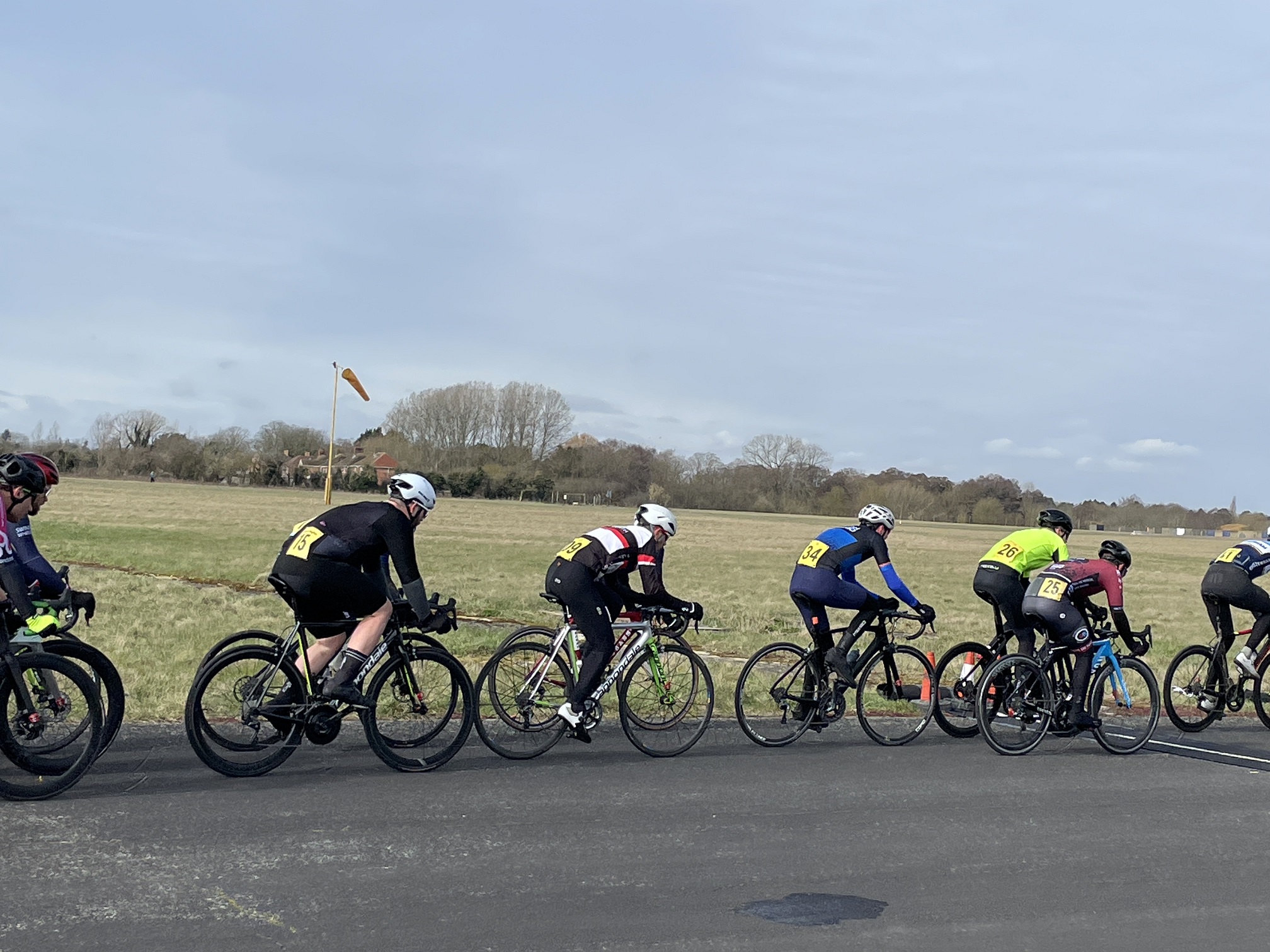 Kenilworth Wheeler at Abingdon Winter Crit series finish line, February 2023