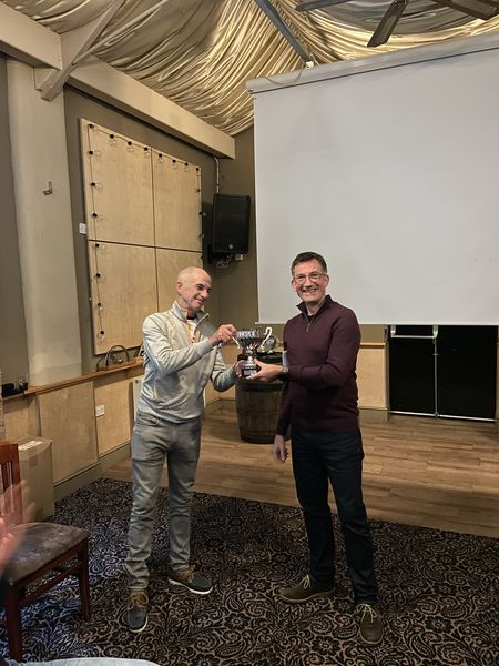 Mac McGready collecting award Road Race Champion 2022